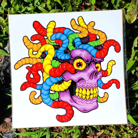 Gummy Worm Medusa - Print