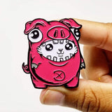 Piggy Cat - Enamel Pin